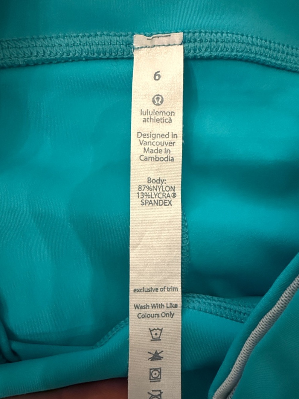 lululemon athletica Bright Aqua Active Leggings Size 6 - Picture 8 of 8